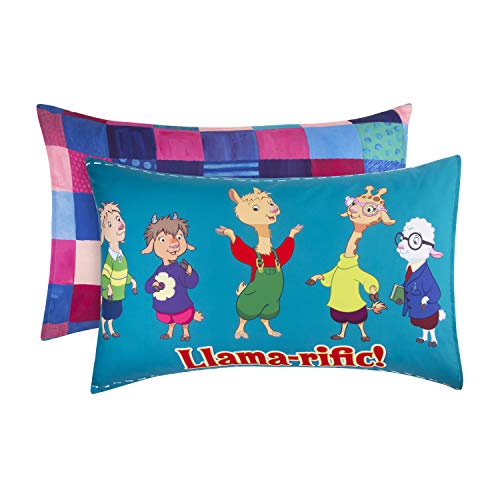 EVERYDAY KIDS Llama Llama 4 Piece Toddler Bedding Set - Includes Comforter, Flat Sheet, Fitted Sheet and Pillowcase