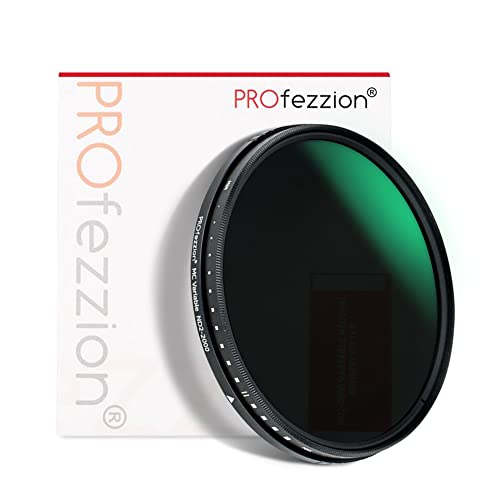 PROfezzion 82mm Filtre de Densité Neutre ND2-ND2000 Réglable Verre Optique HD pour Canon EF 24-70mm f2.8L RF 15-35mm f2.8L, Nikon AF-S 24-70mm f2.8E, Sony FE 16-35mm f2.8 Objectif