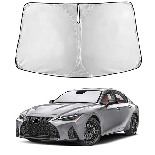 Image of EcoNour Windshield Sun Shade Compatible for Lexus IS300 /IS350 /IS500 /IS250 /IS200t 2014-2026 | Sedan Front Window Sun Visor Protector | Foldable 4-Layer Sunshade | Blocks UV Rays & Reduces Interior Heat