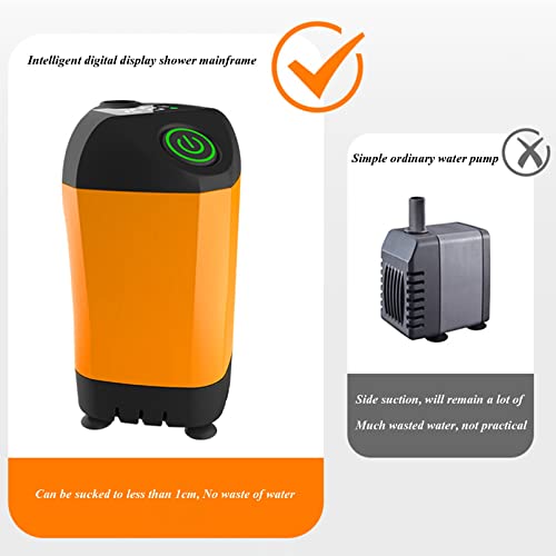 Douche électrique portable avec écran numérique intelligent et charge USB