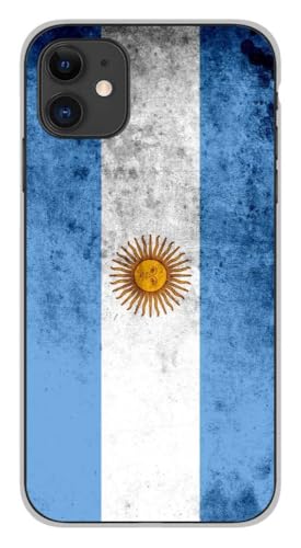 Carcasa de silicona impresa compatible con Apple iPhone 11, bandera argentina
