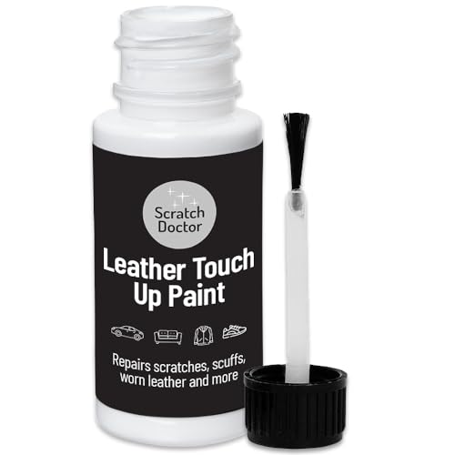 Scratch Doctor Leather Touch up Paint | For Furniture, Sofas, Cars Seats, Shoes, Handbags 15ml (White)