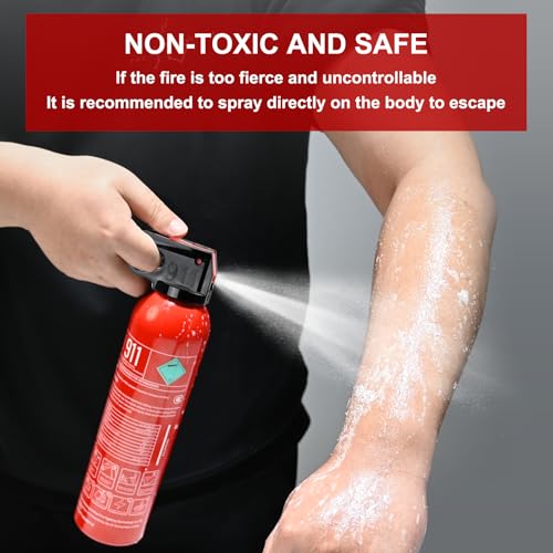 Image of Fire Extinguisher for Home, 2 Pack Car Fire Extinguishers with Mount | 8 in 1 Portable Kitchen Fire Extinguishers for A, B, C, K Category, 620ml Mini Fire Extinguisher for Car Truck Boat