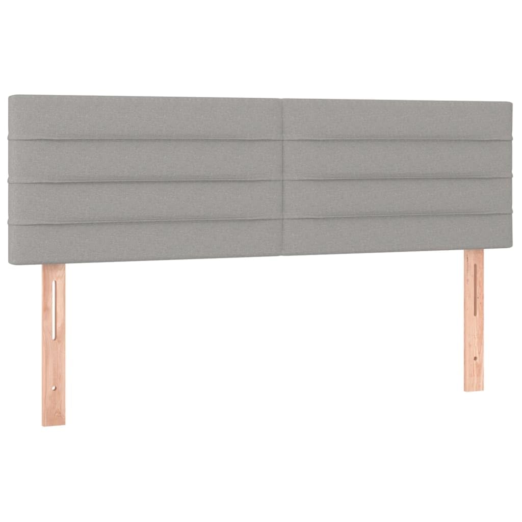 vidaXL Têtes de lit Gris Clair 144x5x78/88 cm Tissu