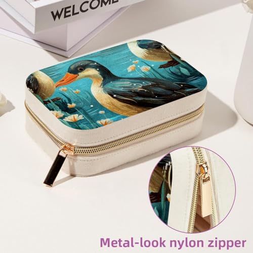 Boîte à bijoux ornithorynque à double couche pour bagues et colliers