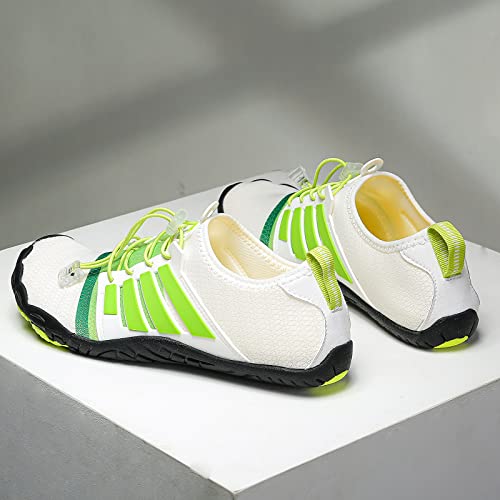 Miniatura 2 de Teechodina Zapatillas De Senderismo Unisex Para Hombre Y Mujer, Zapatos Descalzos, Zapatillas De Deporte, Zapatillas De Fitness Con Cinco Dedos, Blanco L., 41 Eu