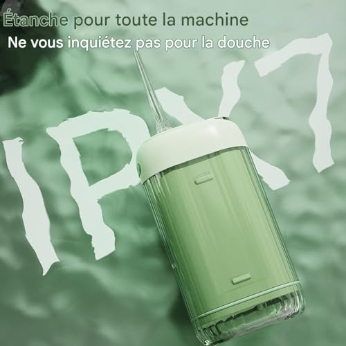 Tragbare Munddusche – Munddusche Nomade, Irrigator, 200 ml, elektrisch, kabellos, wasserdicht, für Zuhause, Reisen, Sport, Erwachsene – Bild 5