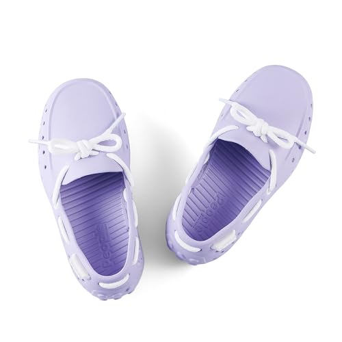 Image of People Footwear Senna Kids - Waterproof Slip-On Rubber Loafers, Lightweight Durable Boat Shoes for Boys & Girls, Non-Slip Water Shoes for Outdoors