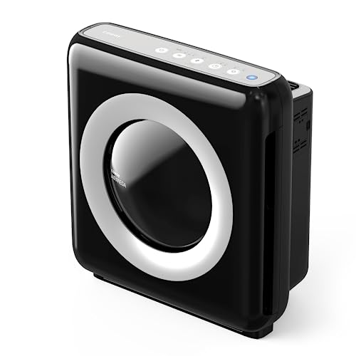 COWAY Air Purifier with HEPA Filter, Ionizer, Best Choice by Wirecutter, Removes 99.999% of Harmful Particles up to 0.01µm for Allergies, CADR 421m³/h, ap-1512hh MIGHTY (Black)