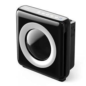 COWAY Luftreiniger Allergiker, Energiesparender ECO-Modus, Entfernt 99,999% der schädlichen Partikel bis zu 0,01 µm, für Allergie (ECARF Siegel) Staub Pollen, CADR 421m³/h, ap-1512hh MIGHTY (Schwarz)