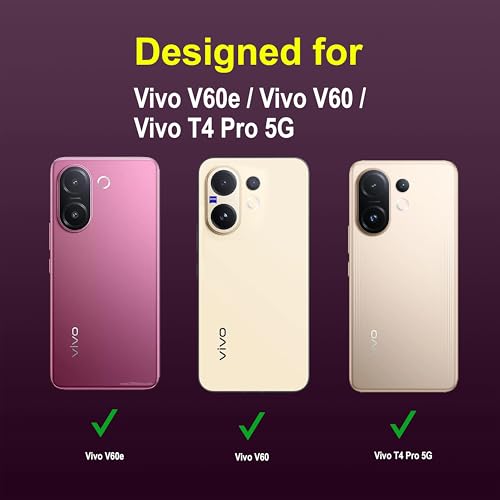 Image of Zapcase Back Case Cover for Vivo V60e | Compatible for Vivo V60e Back Cover | Liquid Silicon Magic Case with Camera Protection | Lavender