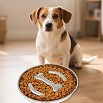 Anti-Tip Stainless Steel Slow Feeder Bowl for Dogs, Durable Feeding Dish for Medium & Large Breeds, Ideal for Beef Jerky & Diced Chicken, Encourages Slower Eating for Better Digestion – Bild 2