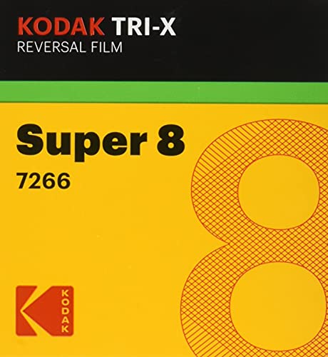 Super 8 Kodak TXR-464 Tri-X Reversal, pellicola super 8 per film bianco e nero muto, 15 metri, Film #7278, ISO 200/160, USA