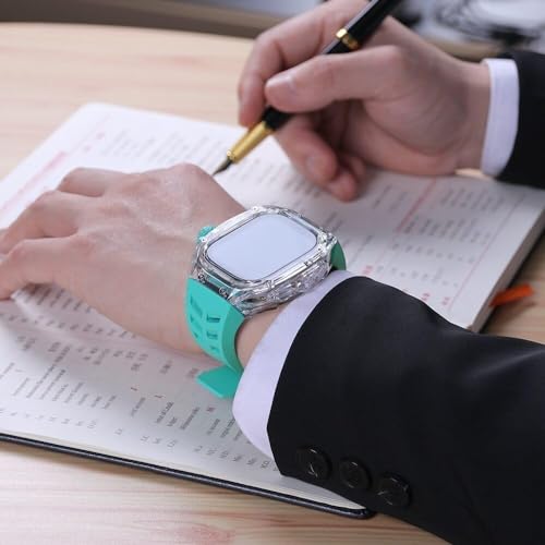 Bracelet montre transparent Apple Watch Ultra 49mm iWatch 8 fluororubuste