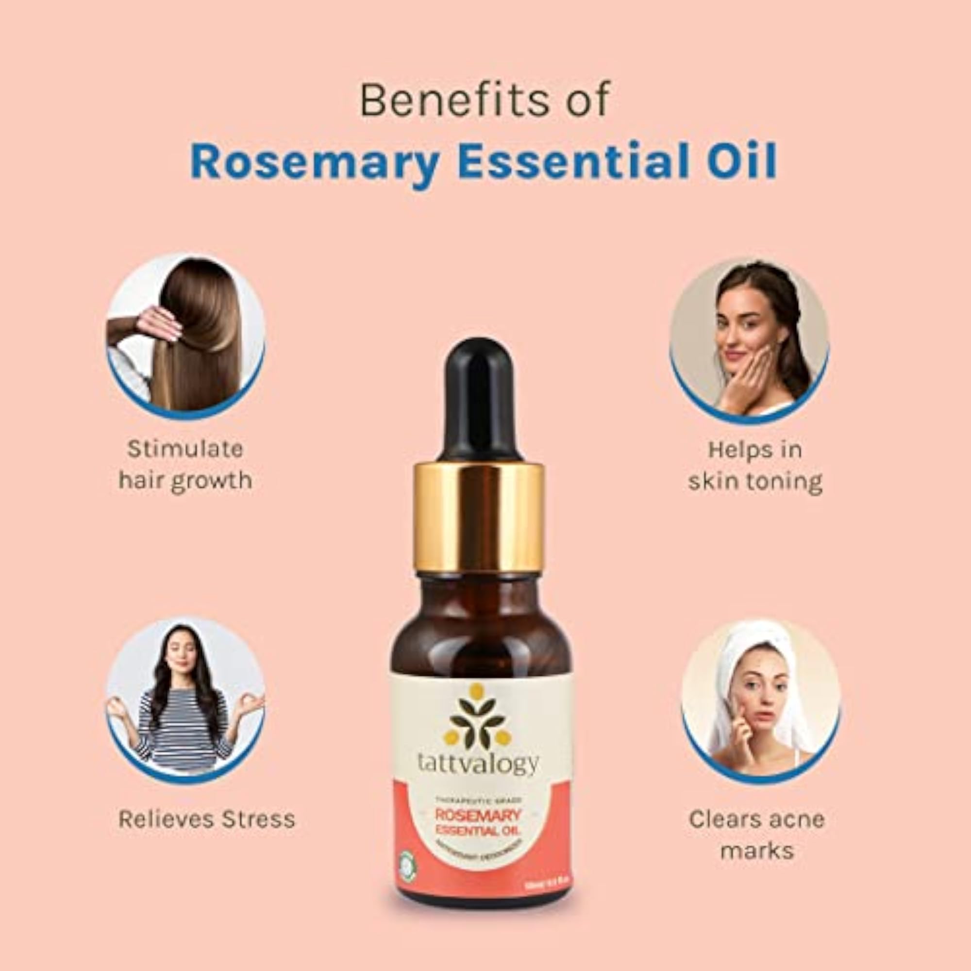 Tattvalogy Rosemary Essential Oil, 15ml