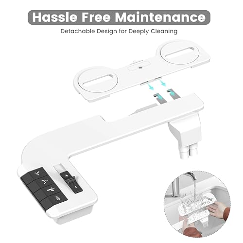 Aresmata Bidet Attachment for Toilet Unique Dual Retractable Nozzles Badays for Toilets Seat, Non-Electric Self-Cleaning Fresh Water Sprayer, Adjustable Water Pressure Bidets for Existing Toilets - Thumbnail 4