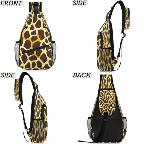 Mochila Crossbody Unisex con Estampado de Jirafa miniatura 6