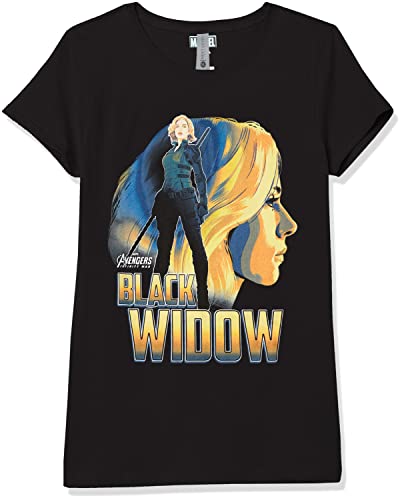 T-Shirt Black Widow fille Marvel anti-irritation en coton souple pour la récré