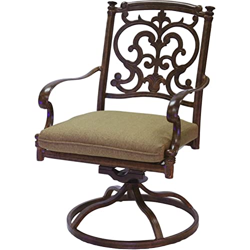 Darlee Santa Barbara 9 Piece Cast Aluminum Patio Dining Set With Rectangular Table - Antique Bronze #TOP2