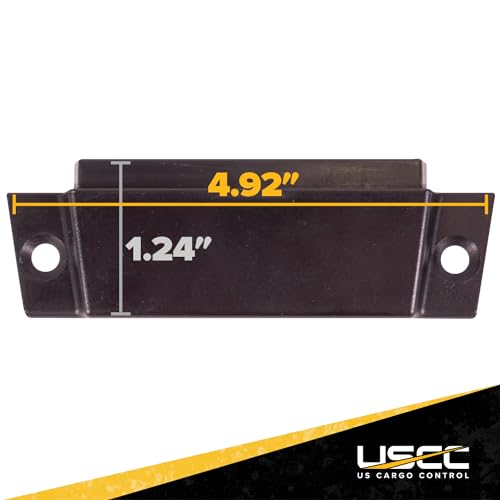 Image of US Cargo Control E Track End Caps for Horizontal E-Track Rail (4-Pack), Durable Black Plastic End Protector Cap for Trailer Tie-Down Rails in Enclosed Trailers and Cargo Vans