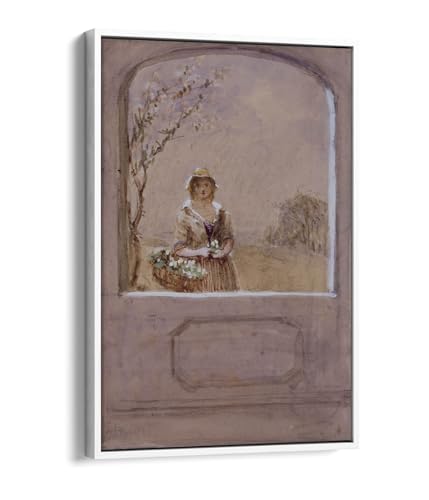 Impression sur toile David Cox avec cadre flottant blanc pour habiller un mur vide avec élégance