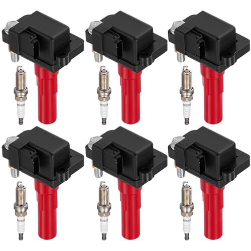 Image of 6-Pack UF287 Ignition Coils & 4704 Spark Plugs Kit Compatible with Subaru Outback 2001-2009, Legacy 2008-2009, Tribeca 2008-2009, B9 Tribeca 2006-2007, 3.6L Engine - Replaces GN10435 & more