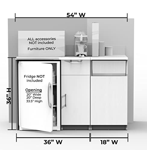 Coffee Break Lunch Room Furniture Buffet Model 3285 Breaktime 2 Piece Group Color Espresso - Factory Assembled (Not Rta) Furniture Items Only #TOP4