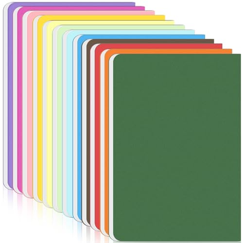 Image of ReePlan 12 Pack A5 Lined Notebooks, 92 Pages/46 Sheets, 80 GSM Thick Paper, Colour Journals with 12 Colours, Multipack Notebooks for Sketching, Travel, Writing, School & Work (Lined)