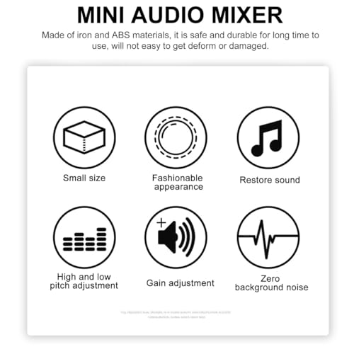 Table de mixage audio stéréo 4 canaux mini et portable - 6