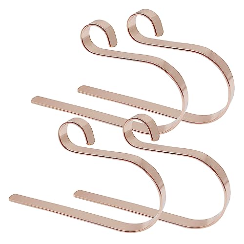 WYAN 4 Pzs estante para calcetines navideños,para Navidad(Oro)
