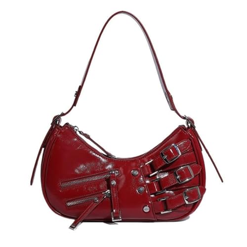 Image of Shoulder Purse for Women, Leather Women's Handbag Y2k Aesthetic Coquette Shoulder Bag Hobo Punk Trendy Ladies Purse