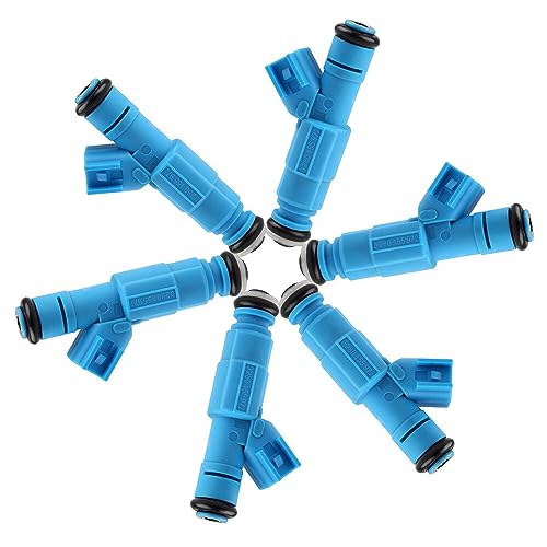 Fuel Injectors ECCPP High Performance 6pcs 4 Hole Fuel Injector Kits 0280155972 Fit for 2002 2003 for Dodge for Ram 1500 for Jeep for Liberty