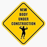 New Body Under Construction Funny Bumper Sticker Vinyl Decal 5'