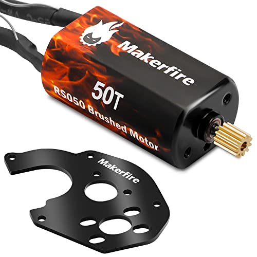 Rc Motor 050 50T High Torque Brushed Motor With Motor Mount And Big Metal Gear For 1/24 Rc Crawler Axial Scx24 Axi00002 Axi00001 Axi90081 Axi00004 Upgrade Parts (50T, 1) #TOP24