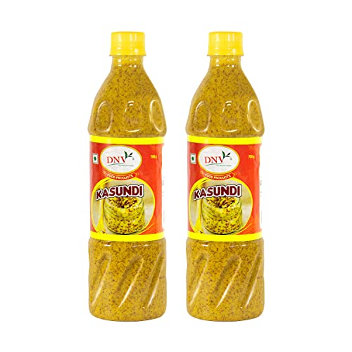 Image of DNV Natural Bengali Kasundi Mustard Sauce 700gm, Pack of 2 - 1.4kg (700g x 2)
