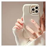 OUDINI Soft Solid Color Curly Wavy Phone Case for iPhone 15 14 13 12 11 Pro Max 14 Plus Plain Silicone Shockproof Bumper Back Cover (Color : 6, Size : for iPhone 15)