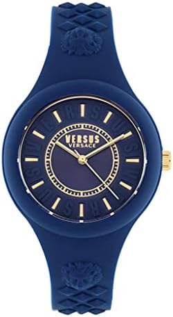 Versus Versace Womens Fire Island Fashion Watch. Adjustable and Sporty Silicone Strap. Includes Travel Gift Pouch.
