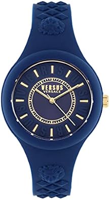 Versus Versace Womens Fire Island Fashion Watch. Adjustable and Sporty Silicone Strap. Includes Travel Gift Pouch.
