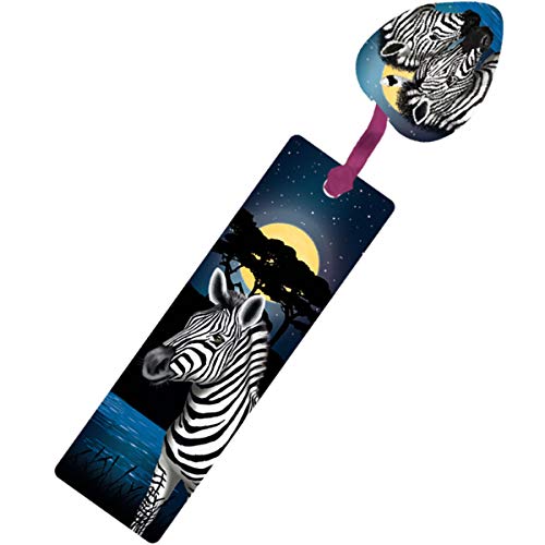 Lutz Mauder 16055 - Marcapáginas, diseño de Cebra con cordón y Colgante