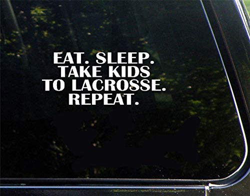 Wandaufkleber Auto Aufkleber Essen. Schlafen. Bring Kids Zu Lacrosse. Wiederholen. 7 1/2