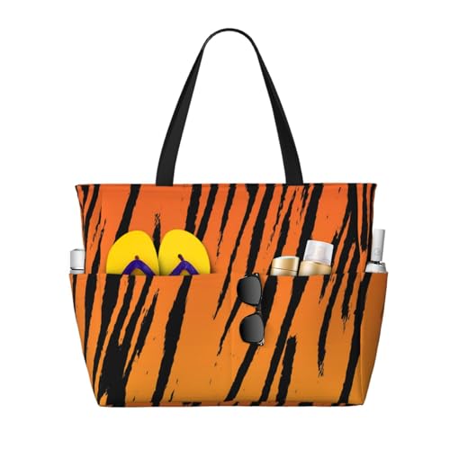 Sac de plage tigre grand format contre le manque d'espace et les sacs trop petits