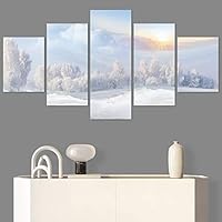 SIGNWIN 5 Panel Canvas Wall Art Modern Art Expressive Forest Multicolor Photography Romantics Scenic for Home Decorations Ready to Hang - 60
