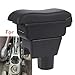 Car armrest for Renault Duster Armrest 2012-2018 for Nissan Terrano 3 for Dacia Duster Oroc Car Armrest Box Curved Surface Leather Simple Instal with 3U.S.B(Black LINE)