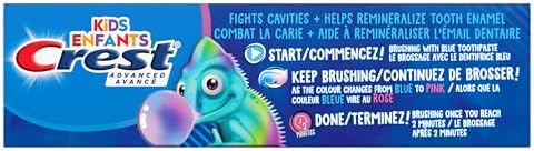 Crest Kid's Advanced Colour Changing Toothpaste, Bubblegum Flavour, Anticavity Fluoride Toothpaste for Children, 85 mL
