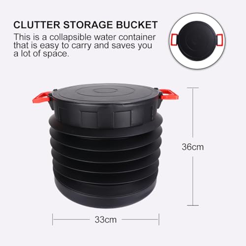 Cubo de pesca plegable para camping y limpieza domestica de 25L 3