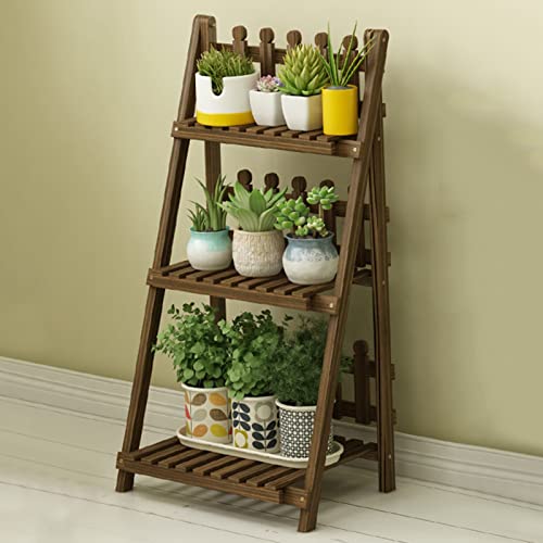 HIMM Stand de Fleurs épaissi, coloré à 3 Couches de Charbon de 3 Couches Solide, Support de Fleur de Plancher, Balcon/étagère de Salon (50/60 / 70cm) (Size : 50cm/19.69in)