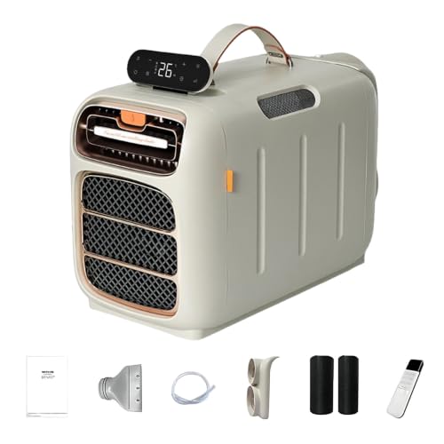 MIAOXIAOLONG Aire Acondicionado Portátil para Acampar – Enfría, Calienta y Deshumidifica Carpas, RVs y Cabinas, Timer 24H para Comodidad Nocturna en Carretera OnlyCooling