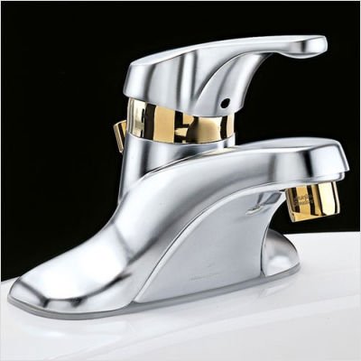 American Standard Reliant - Grifo de lavabo de un solo control con conectores roscados macho de 1/2 pulgada y tuerca con drenaje desplegable de metal, cromado #2385.407.002