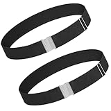 Xinjoduz 2 PCS Black Leg Garter Plus Size Garter Belt Thigh Garters for Women Leg Adjustable High Elastic Hidden Garters with Buckle for Women Men Thick Harness(Black)