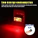 Augeny 4 PCS USB LED Car Interior Atmosphere Lamp, Plug-in USB Decor Night Light, Portable Auto Ambient Lighting Kit, Universal Vehicle Interior Accessories for Most Cars (Red)